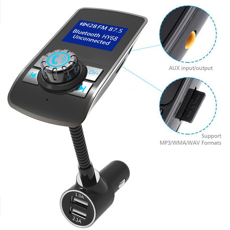 Transmetteur FM Bluetooth Voiture avec Lecteur MP3 et Carte pour Auto - IVOIRART.COM