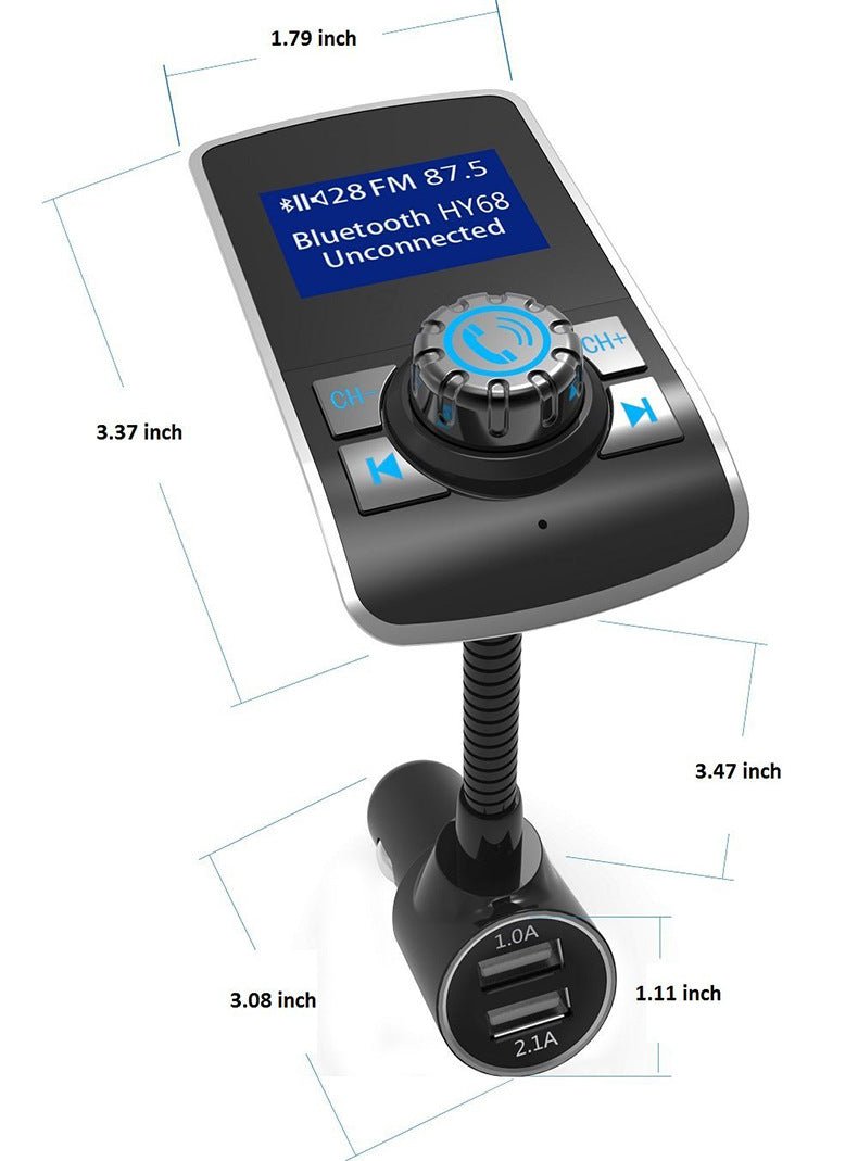Transmetteur FM Bluetooth Voiture avec Lecteur MP3 et Carte pour Auto - IVOIRART.COM