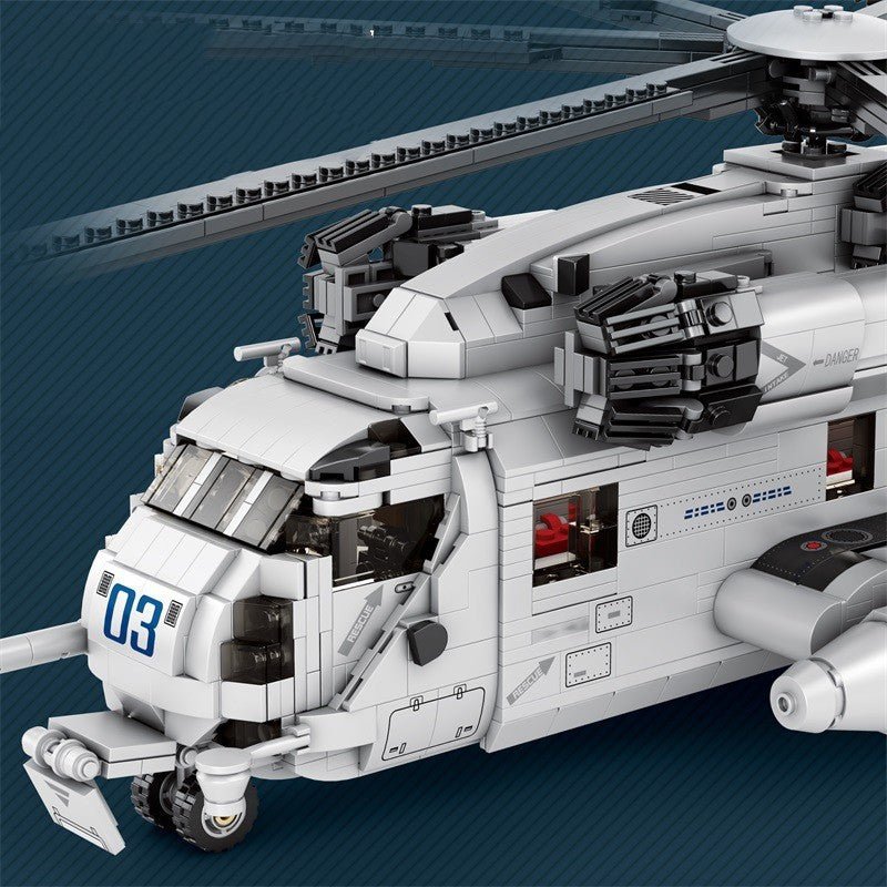Transport Helicopter Puzzle Assembled Building Block Toys Model - IVOIRART.COM