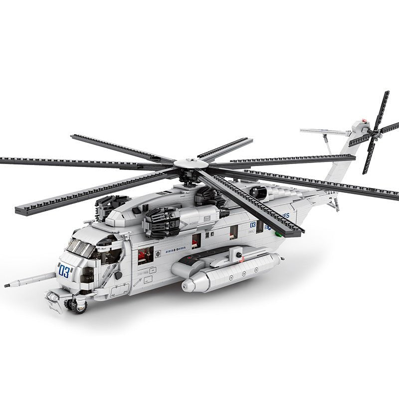Transport Helicopter Puzzle Assembled Building Block Toys Model - IVOIRART.COM