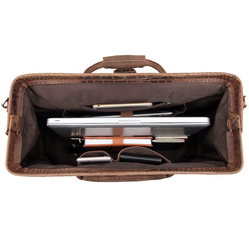 Trendy Cow European And American Men's Leather Pattern Travel Bag - IVOIRART.COM