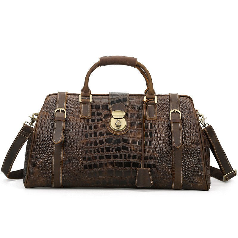 Trendy Cow European And American Men's Leather Pattern Travel Bag - IVOIRART.COM