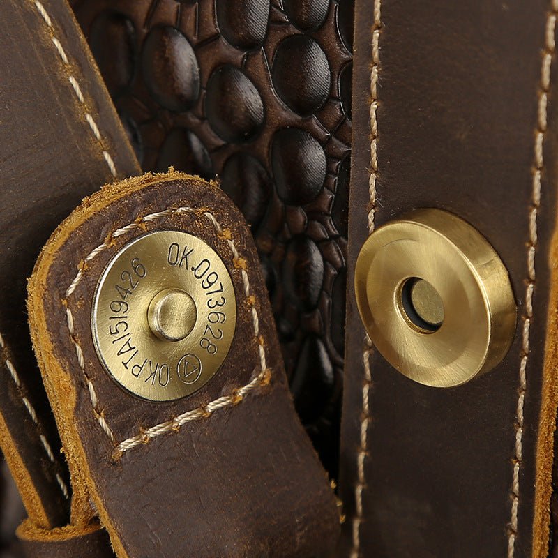 Trendy Cow European And American Men's Leather Pattern Travel Bag - IVOIRART.COM