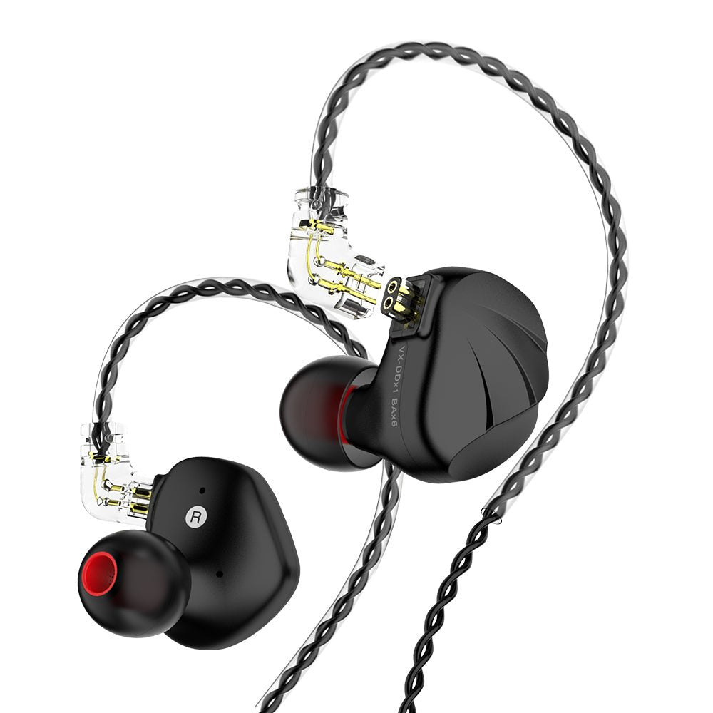 TRN VX écouteurs intra 1DD+6BA hybrides en métal, impédance 22Ω, câble 1.25m pro - IVOIRART.COM