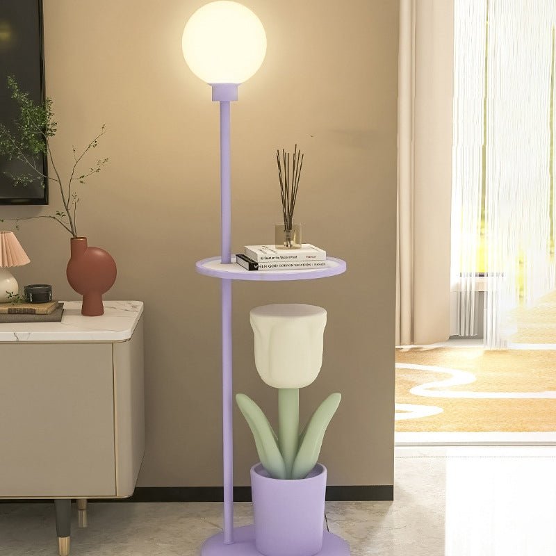 Tulip Floor Lamp Children's Bedroom Bedside Lamp Net Red Decoration Pieces - IVOIRART.COM