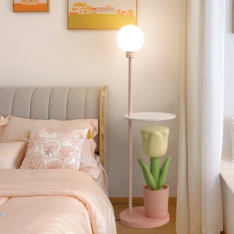 Tulip Floor Lamp Children's Bedroom Bedside Lamp Net Red Decoration Pieces - IVOIRART.COM