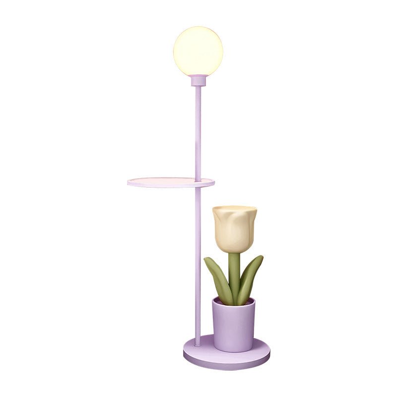 Tulip Floor Lamp Children's Bedroom Bedside Lamp Net Red Decoration Pieces - IVOIRART.COM
