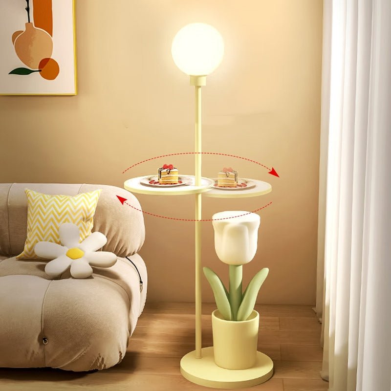 Tulip Floor Lamp Children's Bedroom Bedside Lamp Net Red Decoration Pieces - IVOIRART.COM