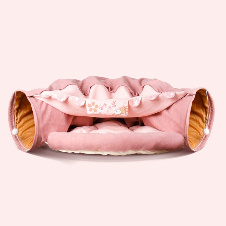 Tunnel pour Chat Pliable, Résistant et Lavable, Tunnel Jouet Amusant - IVOIRART.COM