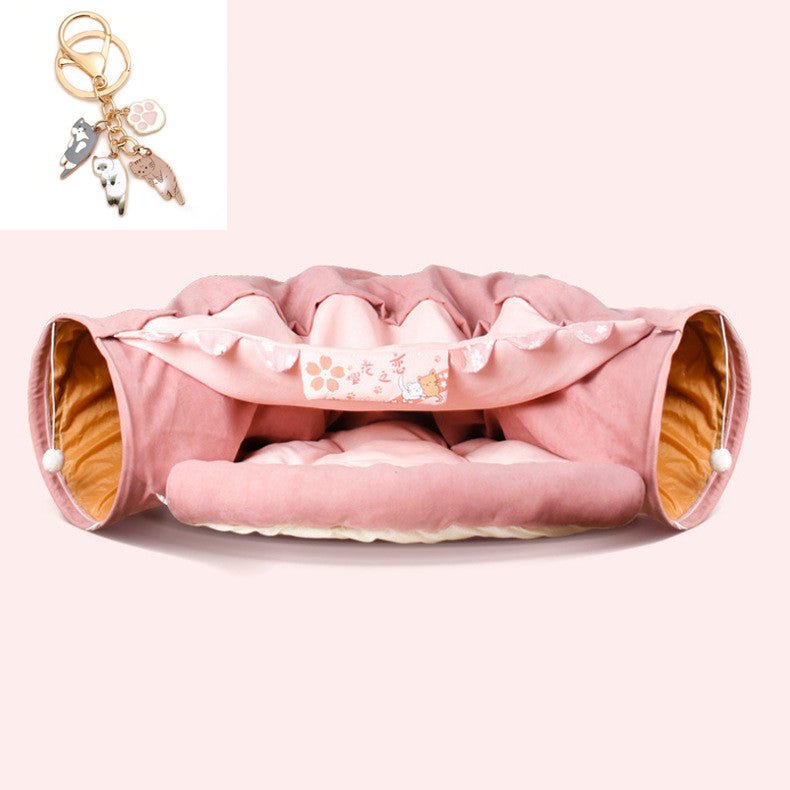 Tunnel pour Chat Pliable, Résistant et Lavable, Tunnel Jouet Amusant - IVOIRART.COM