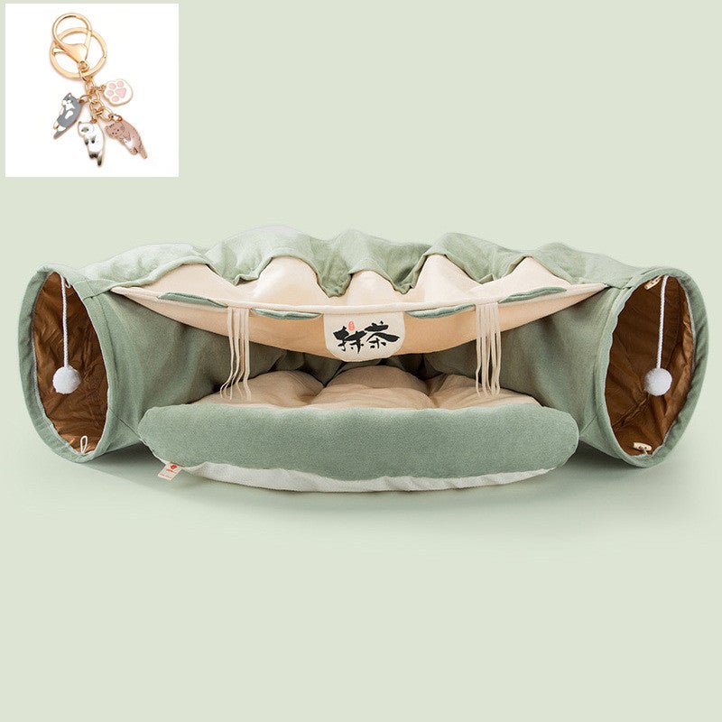 Tunnel pour Chat Pliable, Résistant et Lavable, Tunnel Jouet Amusant - IVOIRART.COM