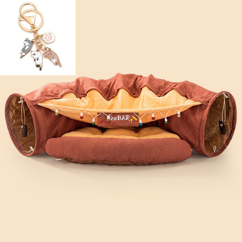Tunnel pour Chat Pliable, Résistant et Lavable, Tunnel Jouet Amusant - IVOIRART.COM