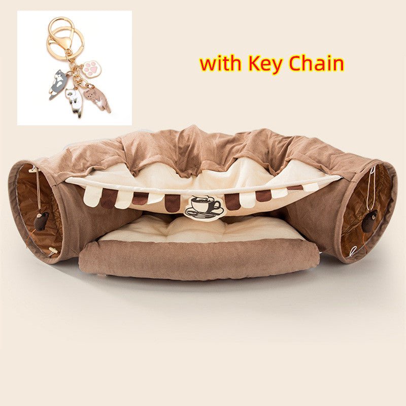 Tunnel pour Chat Pliable, Résistant et Lavable, Tunnel Jouet Amusant - IVOIRART.COM