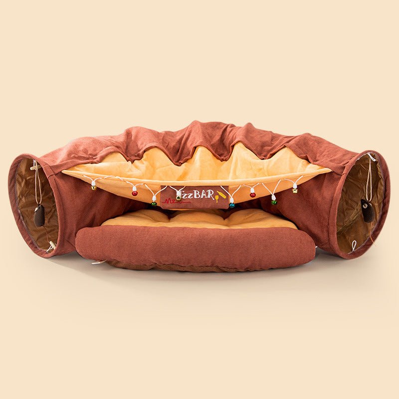 Tunnel pour Chat Pliable, Résistant et Lavable, Tunnel Jouet Amusant - IVOIRART.COM