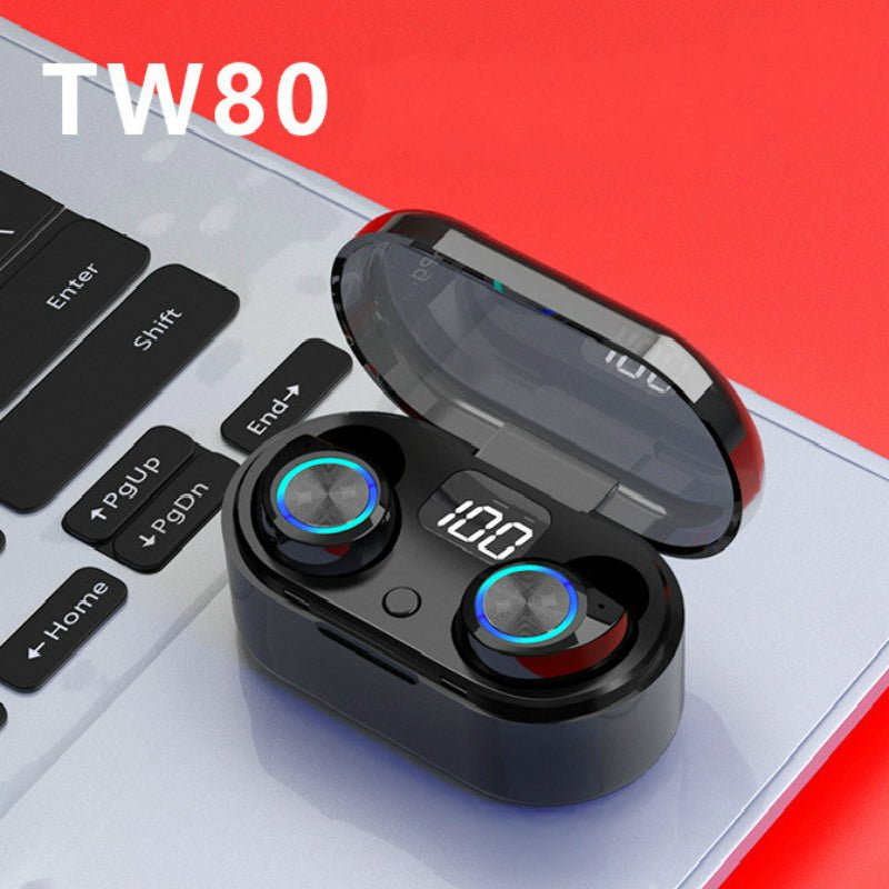 TW80 Casque Bluetooth 5.0 LED affichage tactile intelligent, autonomie longue XL - IVOIRART.COM