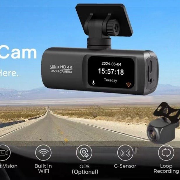 V22 HD Double Enregistreur de Conduite - Double Caméra WiFi, GPS optionnel, 1.5" - IVOIRART.COM