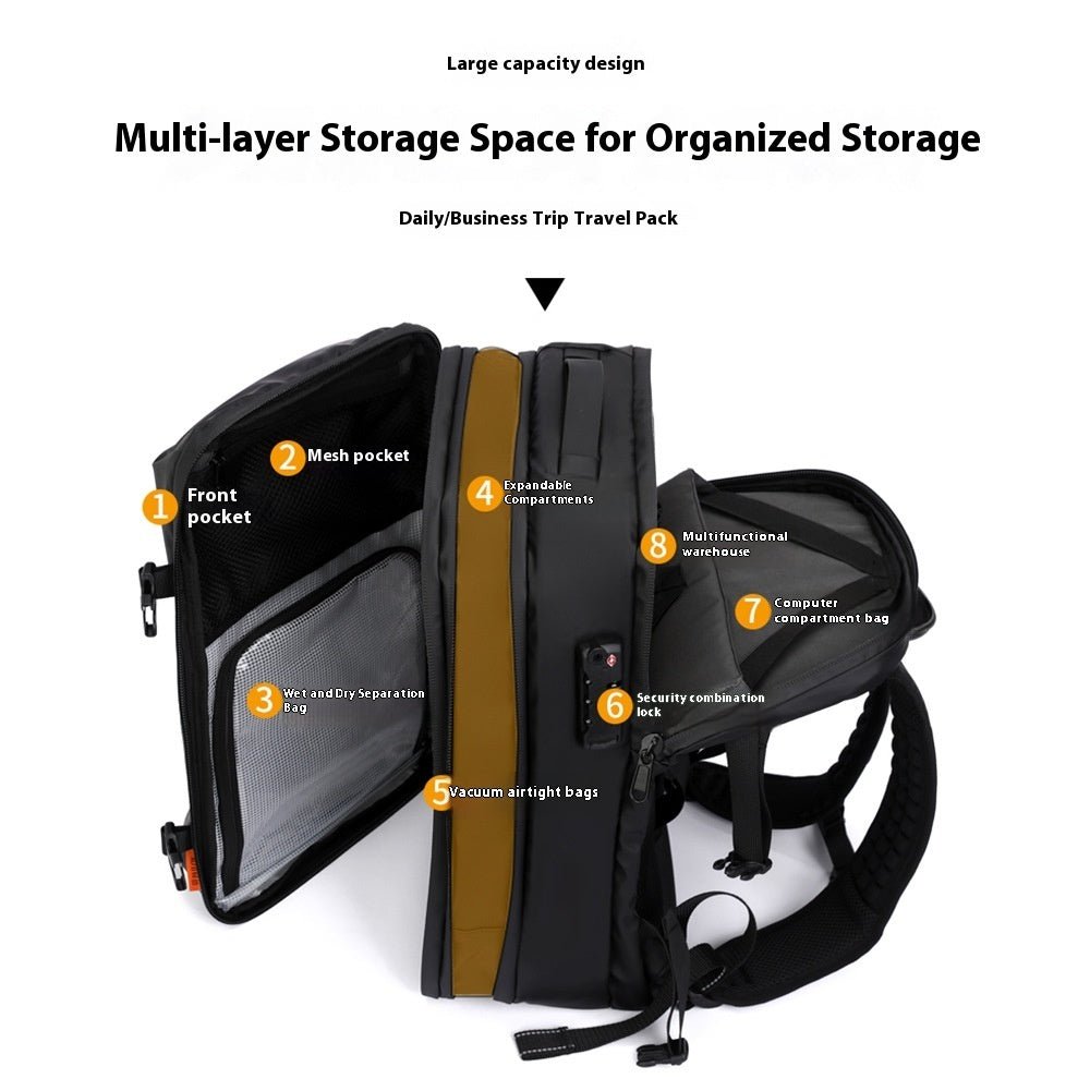 Vacuum Compression Bag Large Capacity Men's Business Backpack - IVOIRART.COM
