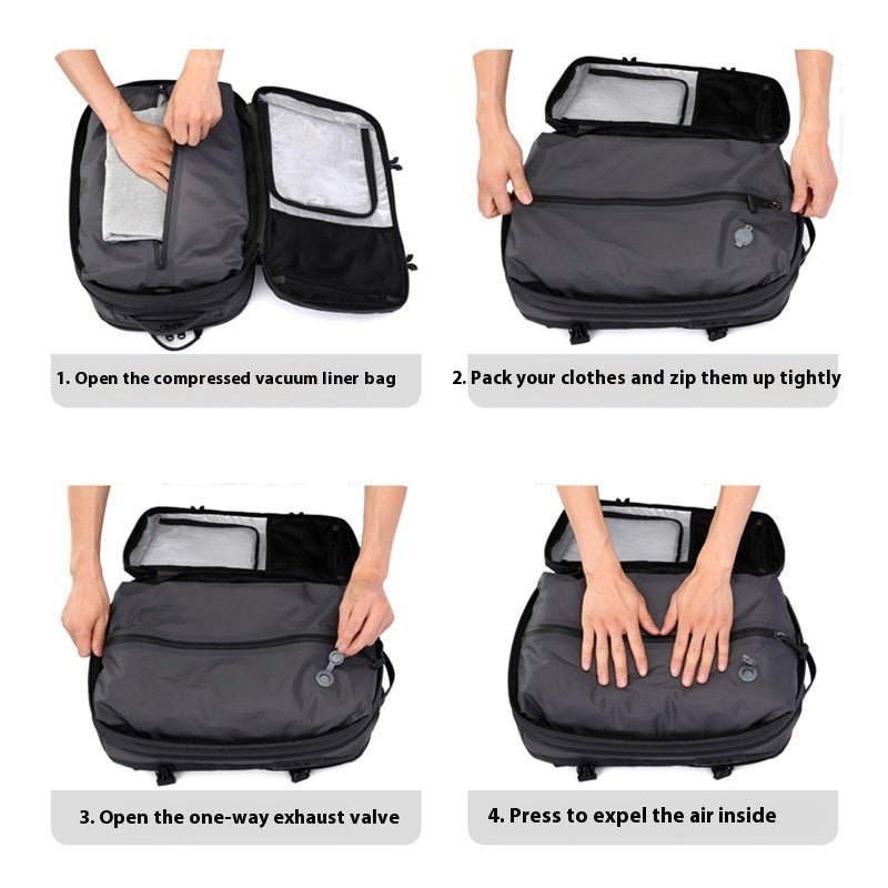 Vacuum Compression Bag Large Capacity Men's Business Backpack - IVOIRART.COM