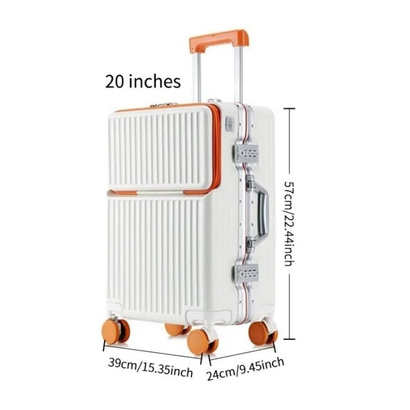 Valise à Cadre, Ouverture Frontale, 20 et 24 Pouces, Grande Capacité, Serrure TSA, Roues Universelles, Cadre en Aluminium, Robuste et Durable - IVOIRART.COM