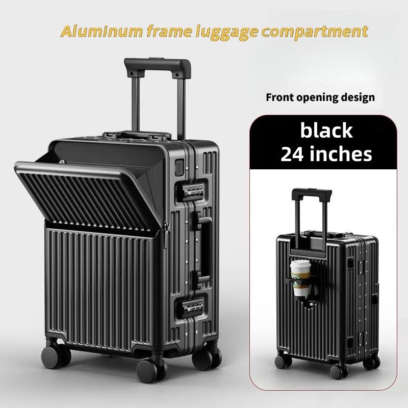 Valise à Cadre, Ouverture Frontale, 20 et 24 Pouces, Grande Capacité, Serrure TSA, Roues Universelles, Cadre en Aluminium, Robuste et Durable - IVOIRART.COM