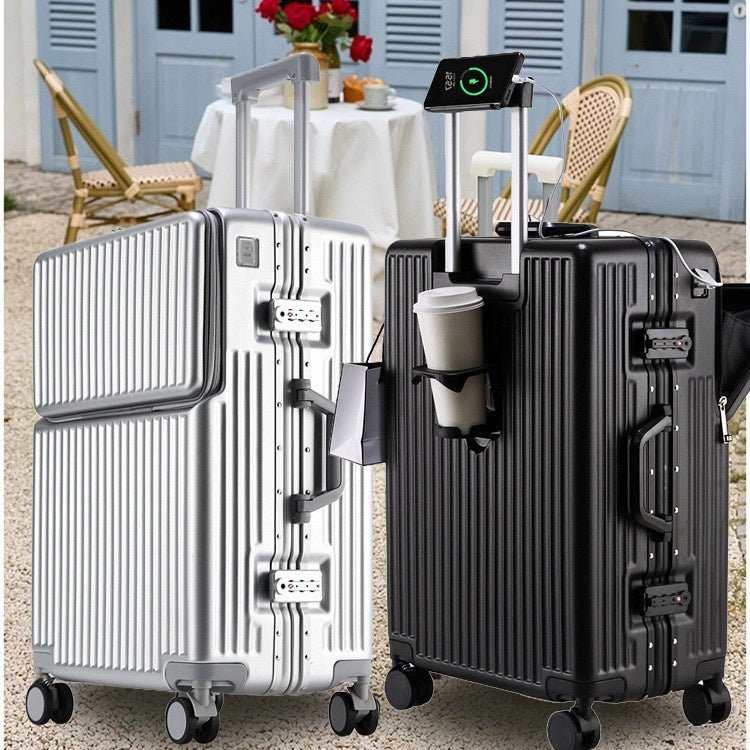 Valise à Cadre, Ouverture Frontale, 20 et 24 Pouces, Grande Capacité, Serrure TSA, Roues Universelles, Cadre en Aluminium, Robuste et Durable - IVOIRART.COM