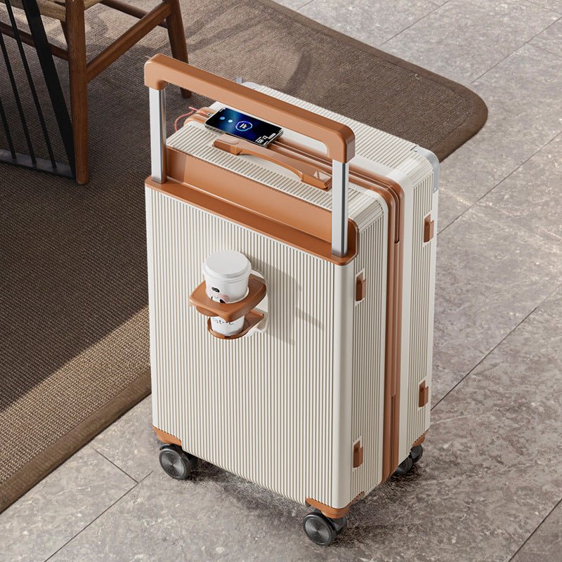 Valise à poignée large 20 et 24 pouces, roues silencieuses pivotantes, serrure code robuste - IVOIRART.COM