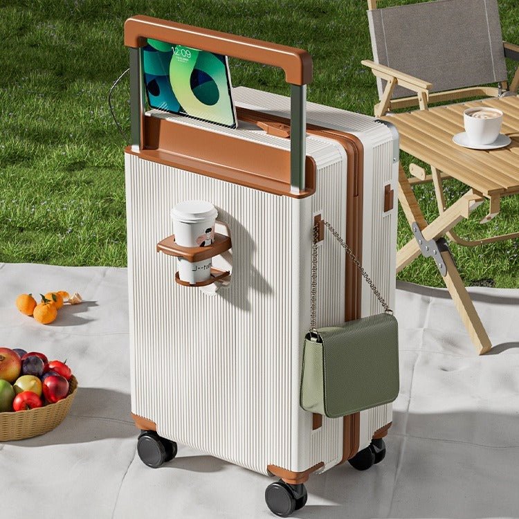 Valise à poignée large 20 et 24 pouces, roues silencieuses pivotantes, serrure code robuste - IVOIRART.COM