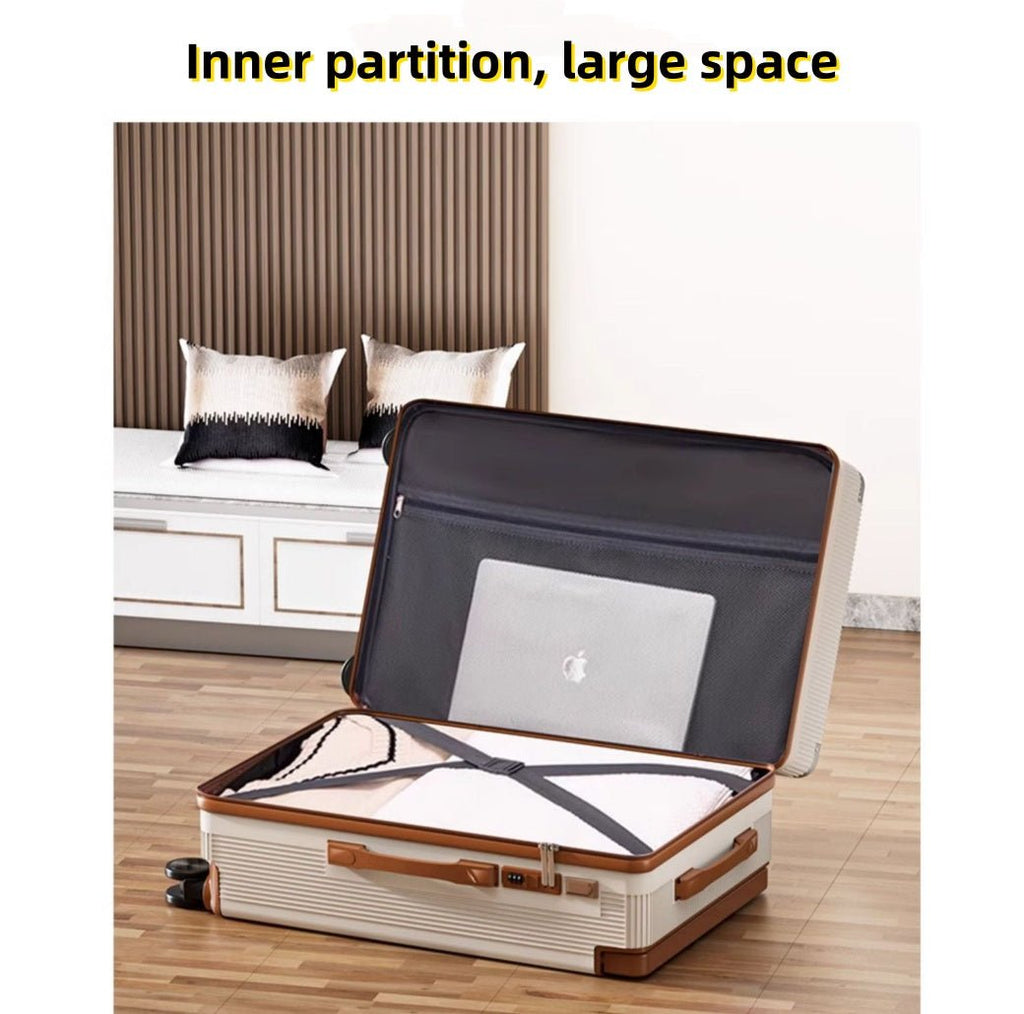 Valise à poignée large 20 et 24 pouces, roues silencieuses pivotantes, serrure code robuste - IVOIRART.COM