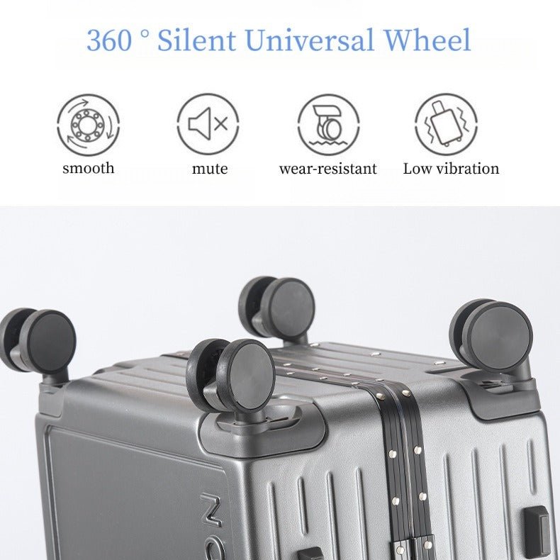 Valise Aluminium Grande Capacité avec Ouverture Frontale 20-28 Pouces, ABS PC, Fermeture Éclair - Modèle 2026 - IVOIRART.COM