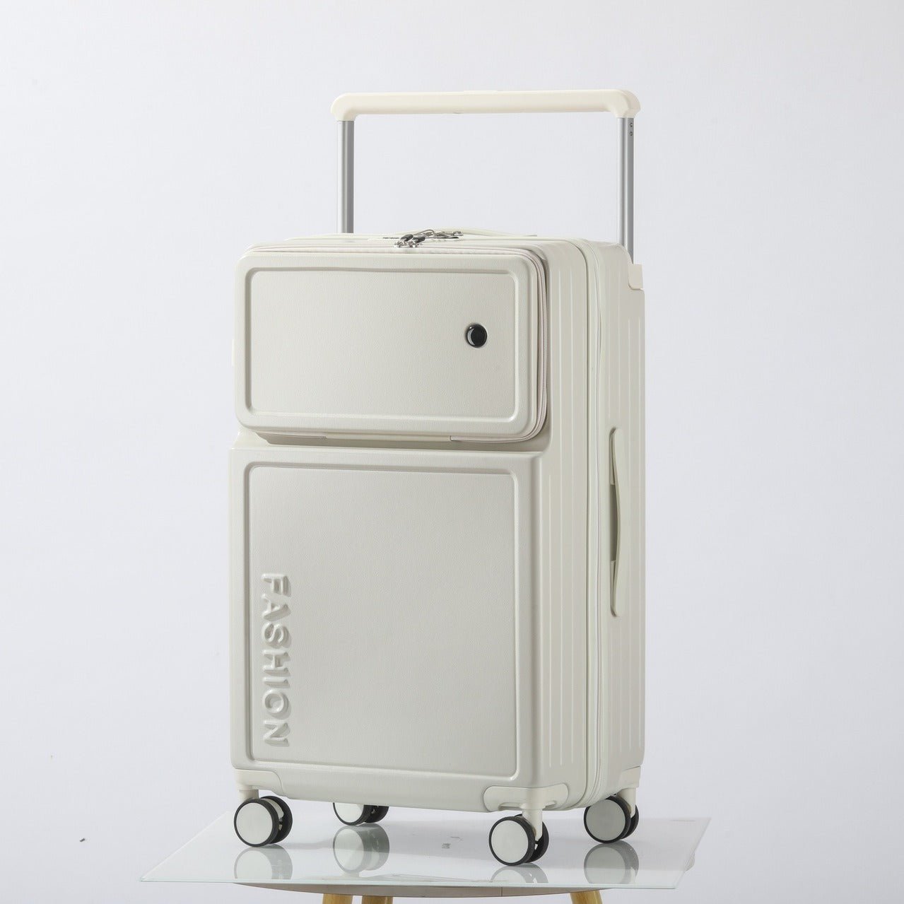 Valise Aluminium Grande Capacité avec Ouverture Frontale 20-28 Pouces, ABS PC, Fermeture Éclair - Modèle 2026 - IVOIRART.COM