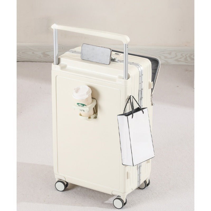 Valise Aluminium Grande Capacité avec Ouverture Frontale 20-28 Pouces, ABS PC, Fermeture Éclair - Modèle 2026 - IVOIRART.COM