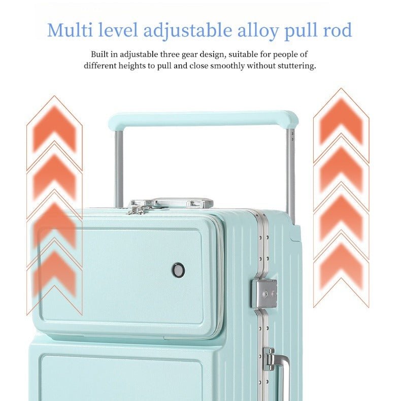 Valise Aluminium Grande Capacité avec Ouverture Frontale 20-28 Pouces, ABS PC, Fermeture Éclair - Modèle 2026 - IVOIRART.COM