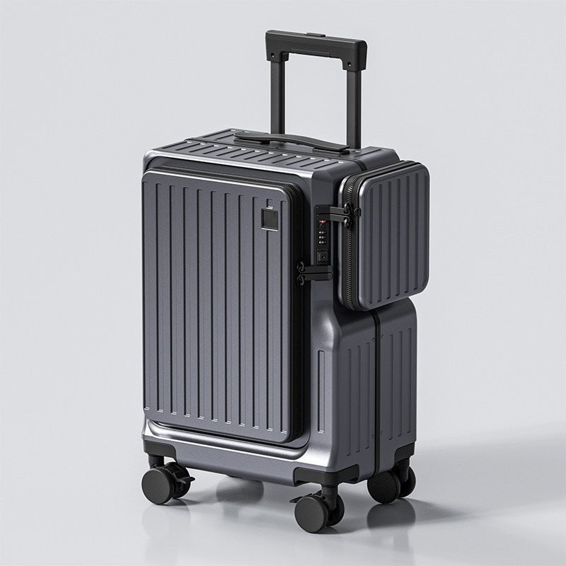 Valise cabine 20 pouces à ouverture frontale, élégante et fonctionnelle - IVOIRART.COM