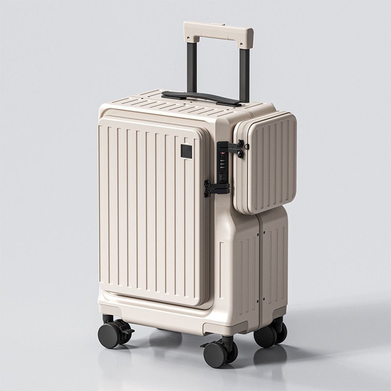 Valise cabine 20 pouces à ouverture frontale, élégante et fonctionnelle - IVOIRART.COM