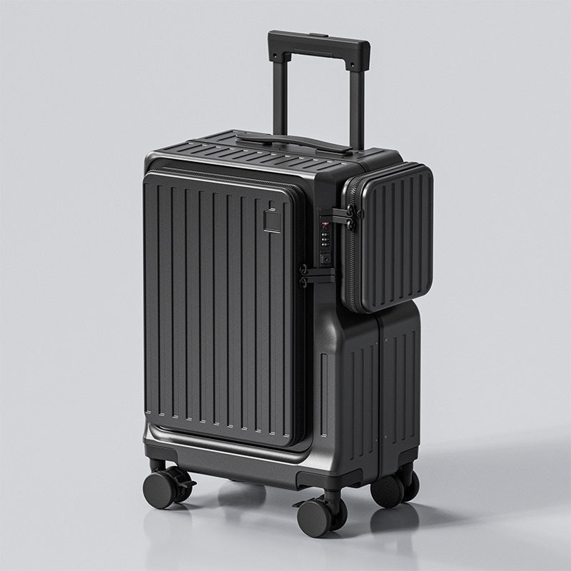 Valise cabine 20 pouces à ouverture frontale, élégante et fonctionnelle - IVOIRART.COM