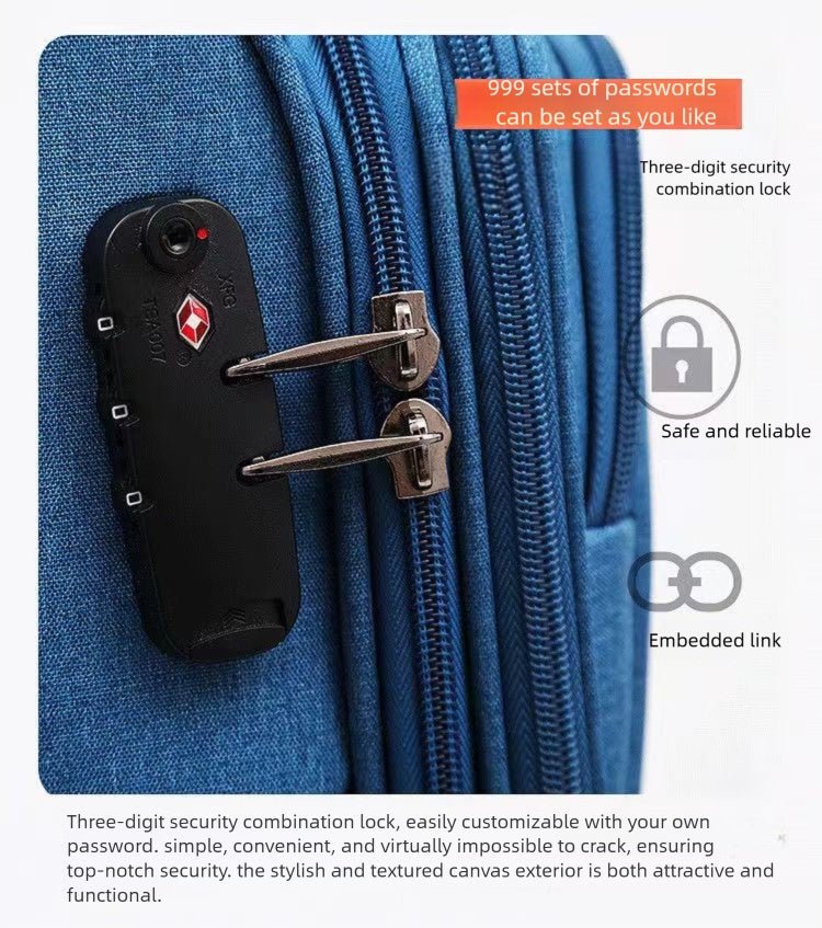 Valise imperméable en tissu Oxford noir, durable 30 pouces grande capacité - IVOIRART.COM