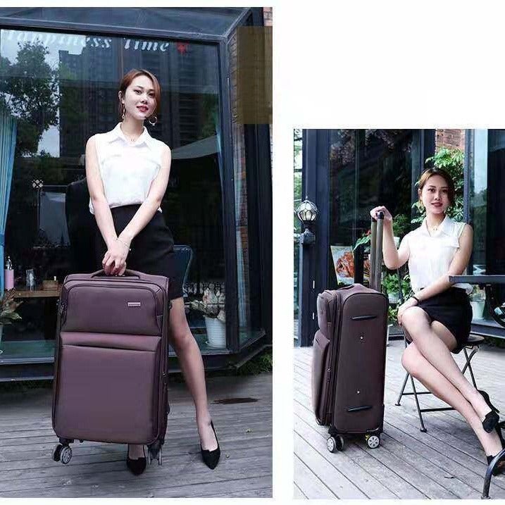 Valise imperméable en tissu Oxford noir, durable 30 pouces grande capacité - IVOIRART.COM