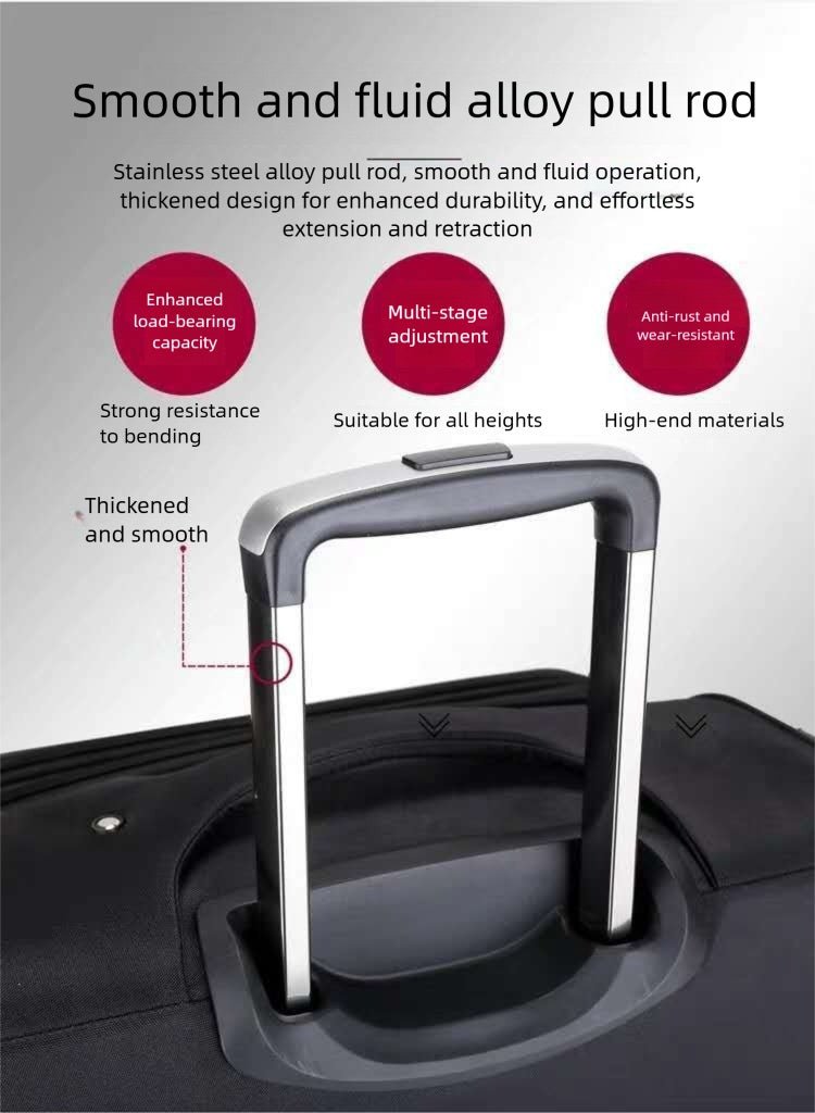 Valise imperméable en tissu Oxford noir, durable 30 pouces grande capacité - IVOIRART.COM