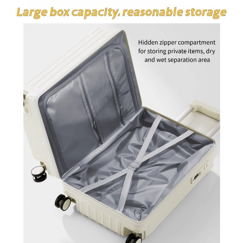 Valise Portable à Double Poteau, Bagage Maman, Valise Enfant à Roulettes Assises, Ouverture Avant, Roues Silencieuses, Séparation Humide/Sèche, Poignée en T - IVOIRART.COM