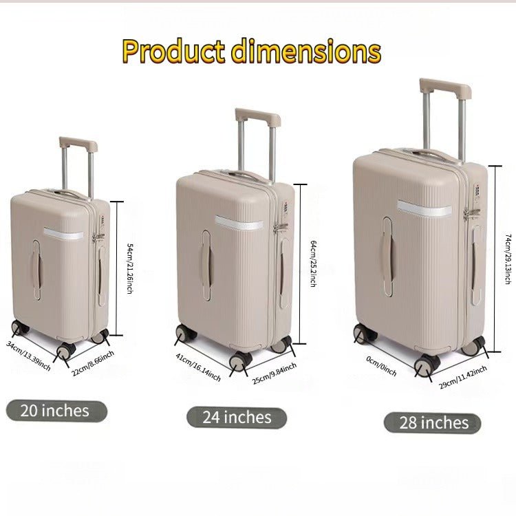 Valise Rigide 20 et 24 Pouces avec Compartiment Large, Tige Télescopique, Trois Poignées, TSA avec Support Téléphone, Roues Universelles Silencieuses - IVOIRART.COM