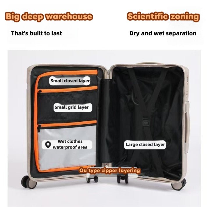 Valise Rigide 20 et 24 Pouces avec Compartiment Large, Tige Télescopique, Trois Poignées, TSA avec Support Téléphone, Roues Universelles Silencieuses - IVOIRART.COM