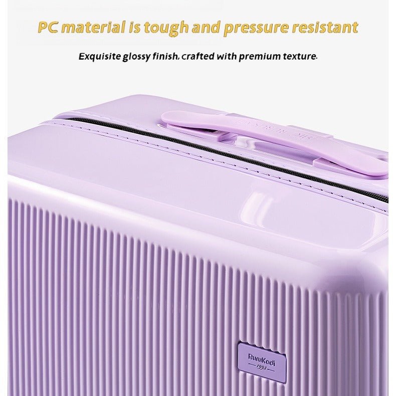 Valise tendance 16 pouces avec verrou TSA, roues universelles 360°, poignée télescopique - IVOIRART.COM