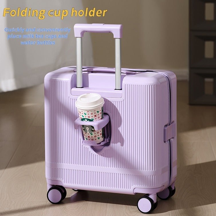 Valise tendance 16 pouces avec verrou TSA, roues universelles 360°, poignée télescopique - IVOIRART.COM