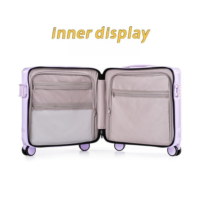 Valise tendance 16 pouces avec verrou TSA, roues universelles 360°, poignée télescopique - IVOIRART.COM