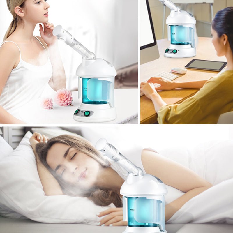 Vaporizador Facial Portable Ozone - Steamer Soin Visage Hydratant Beauté Herbal24 - IVOIRART.COM
