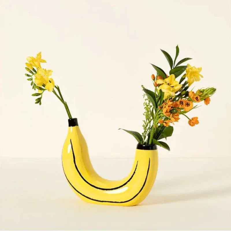 Vase Banane Simple – Arrangement floral et Décoration d'intérieur - IVOIRART.COM