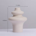 Vase céramique mat à texture filetée, non émaillé, pièce déco artisanale moderne - IVOIRART.COM
