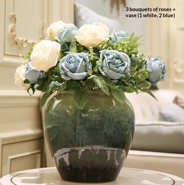 Vase décoratif Holly en céramique avec fleurs artificielles pour compositions 20 - IVOIRART.COM