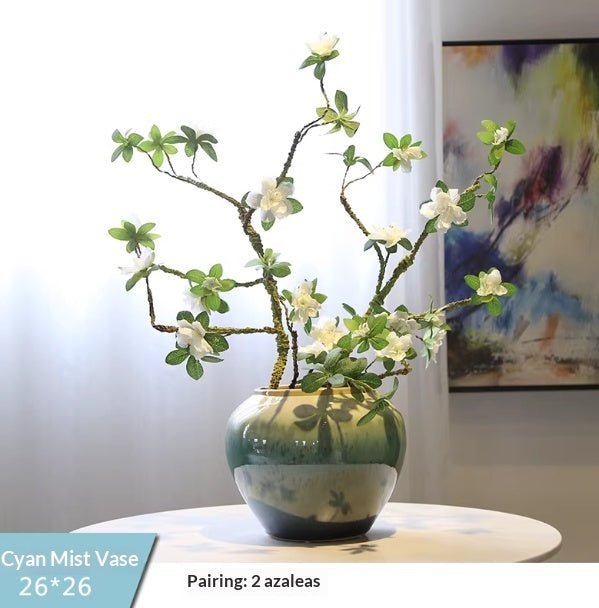 Vase décoratif Holly en céramique avec fleurs artificielles pour compositions 20 - IVOIRART.COM