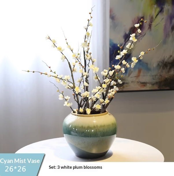 Vase décoratif Holly en céramique avec fleurs artificielles pour compositions 20 - IVOIRART.COM